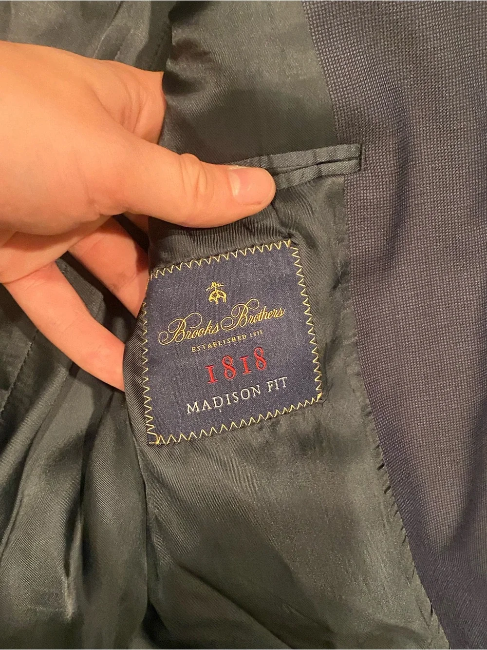 RECENT 2022 Brooks Brothers 1818 Madison Italy 2 Piece Suit Jacket Pants Set 42